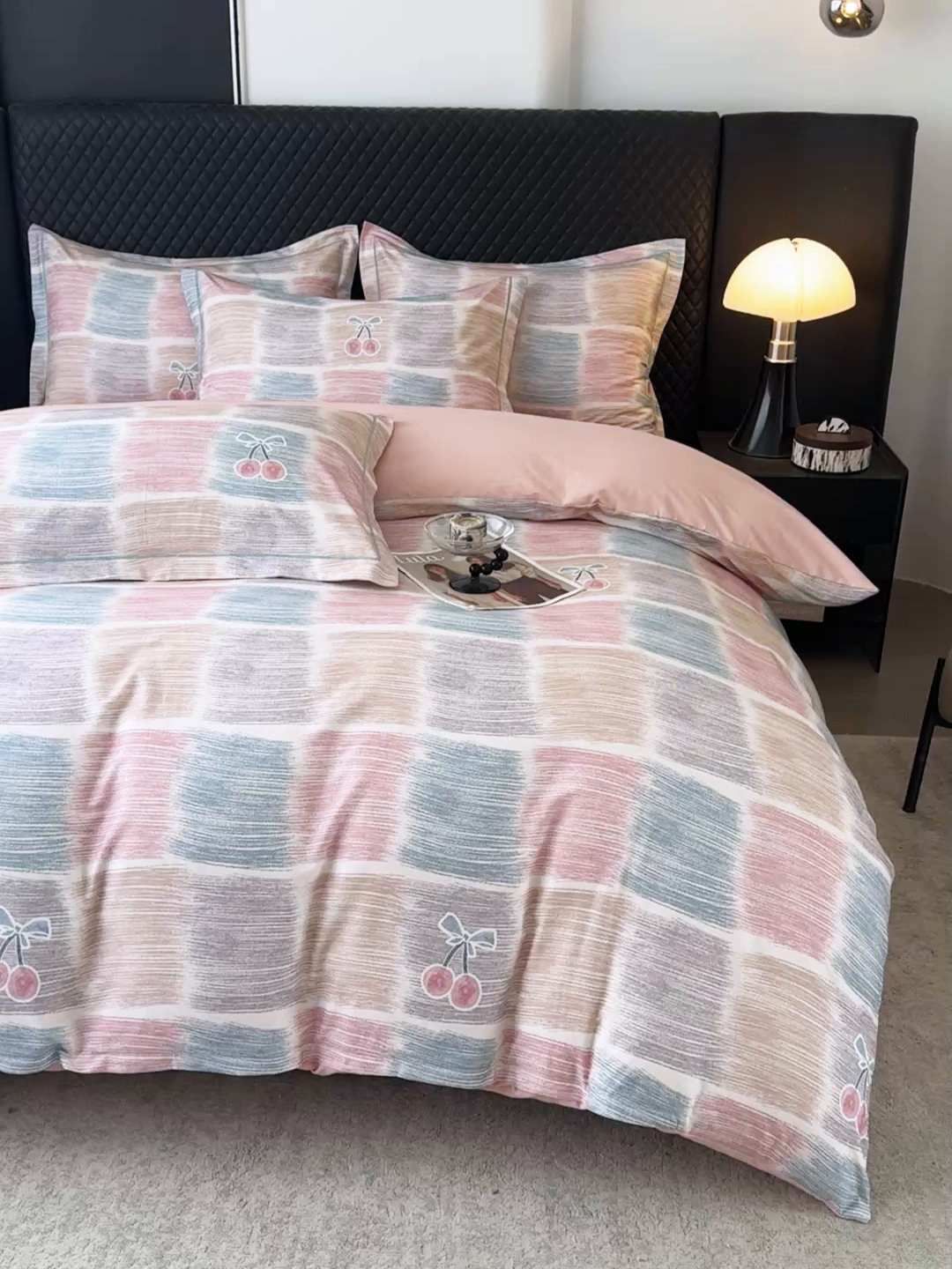 91家纺网 家纺一手货源 找家纺 金盛纺 2025新款全棉纯棉加厚磨毛印花四件套 樱为你