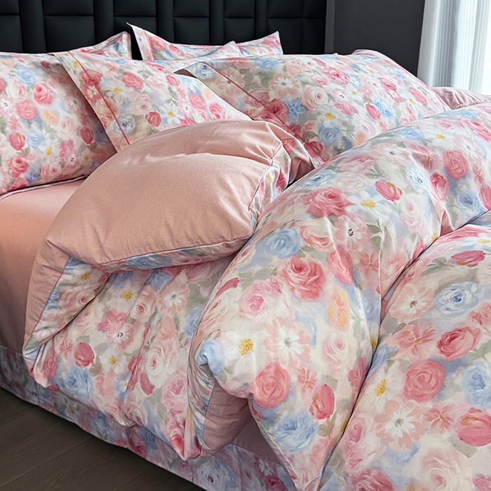 91家纺网 家纺一手货源 找家纺 （总）金盛纺 2025新款全棉纯棉加厚磨毛印花四件套