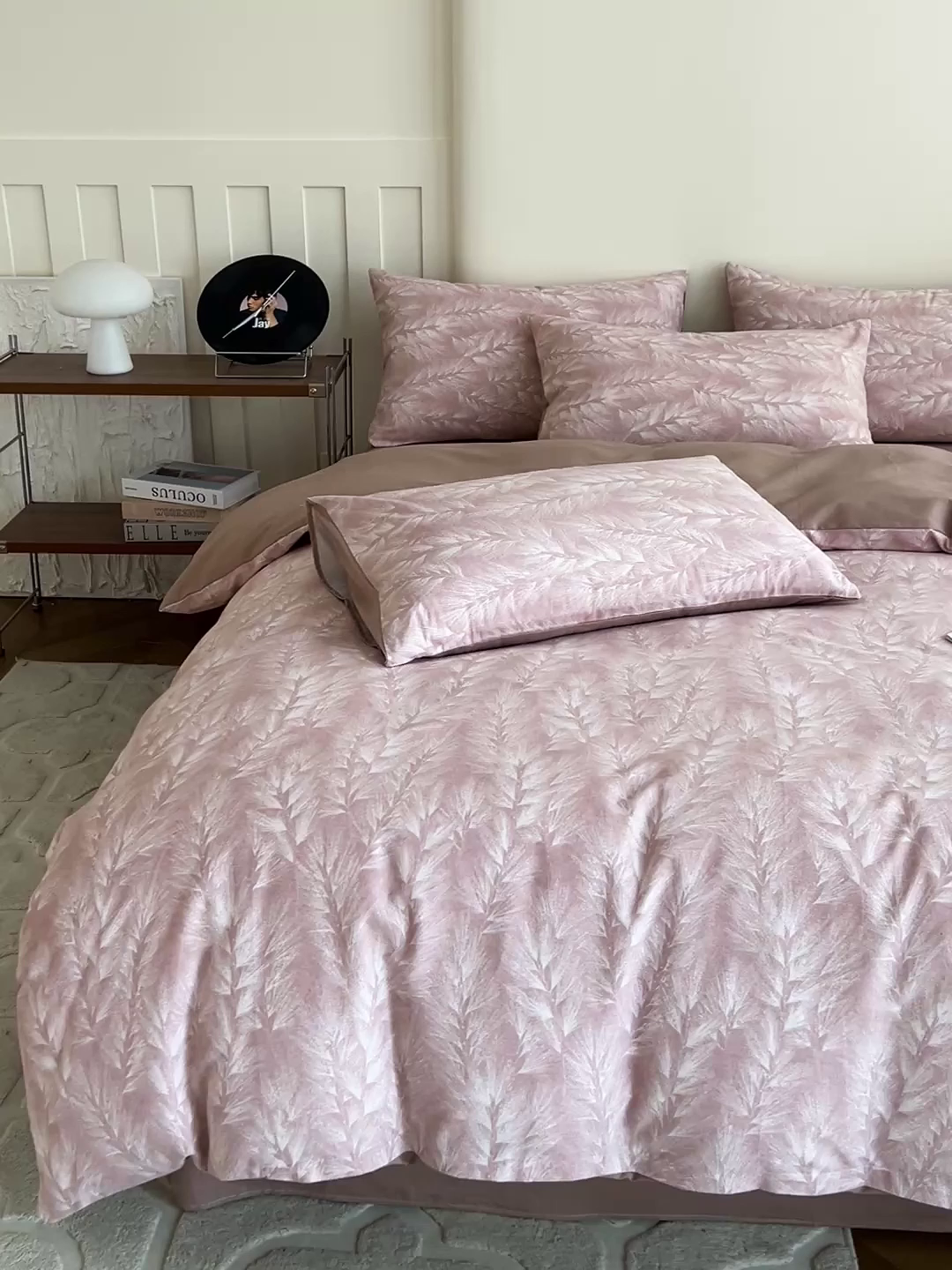 91家纺网 家纺一手货源 找家纺 盛馨家纺 2025新款秋冬复古北欧风百分百棉全棉纯棉磨毛加厚纯棉磨毛四件套 丰收季节-豆沙