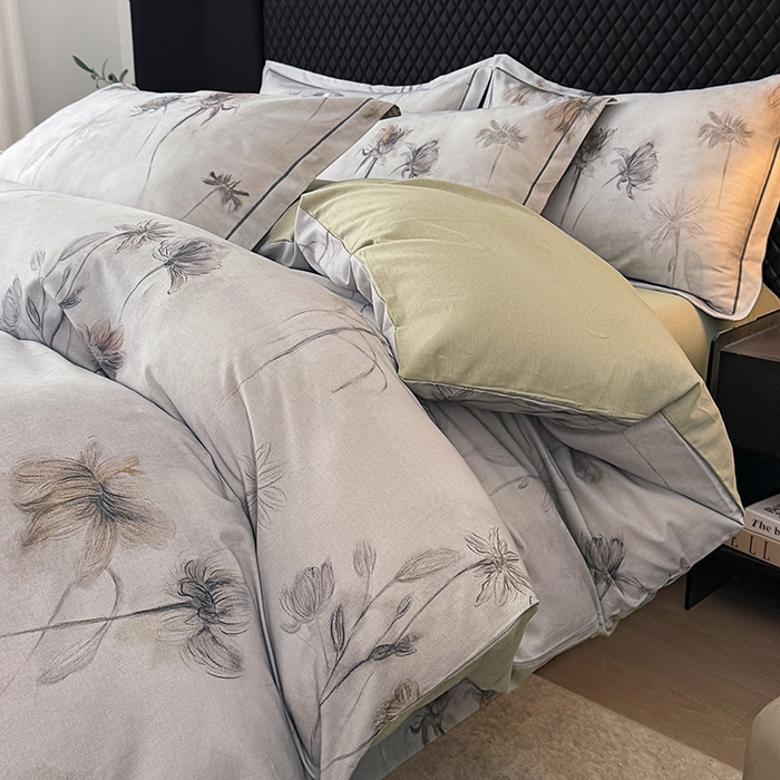 91家纺网 家纺一手货源 找家纺 （总）金盛纺 2025新款全棉纯棉加厚磨毛印花四件套