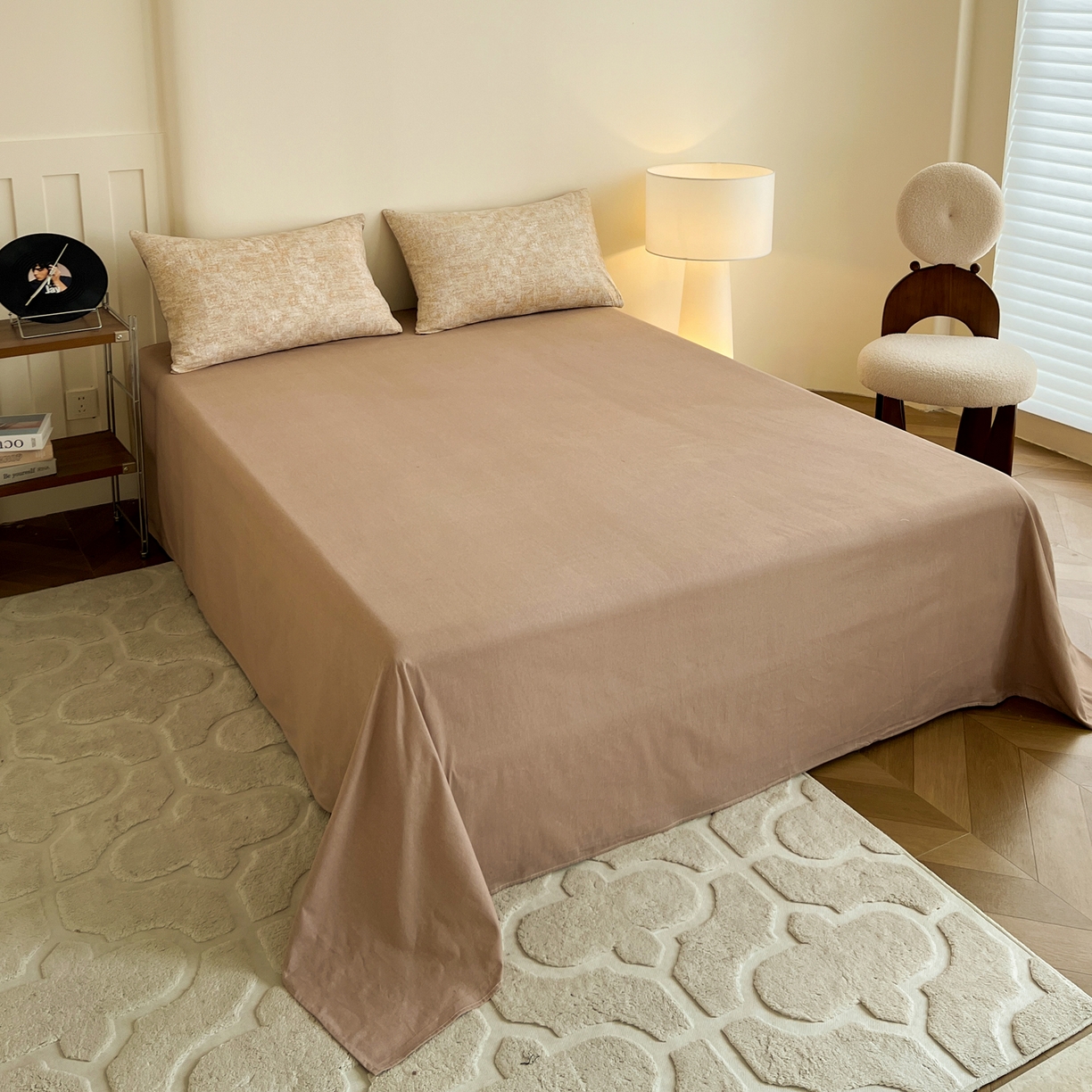 91家纺网 家纺一手货源 找家纺 盛馨家纺 2025新款秋冬复古北欧风百分百棉全棉纯棉磨毛加厚纯棉磨毛四件套 里约