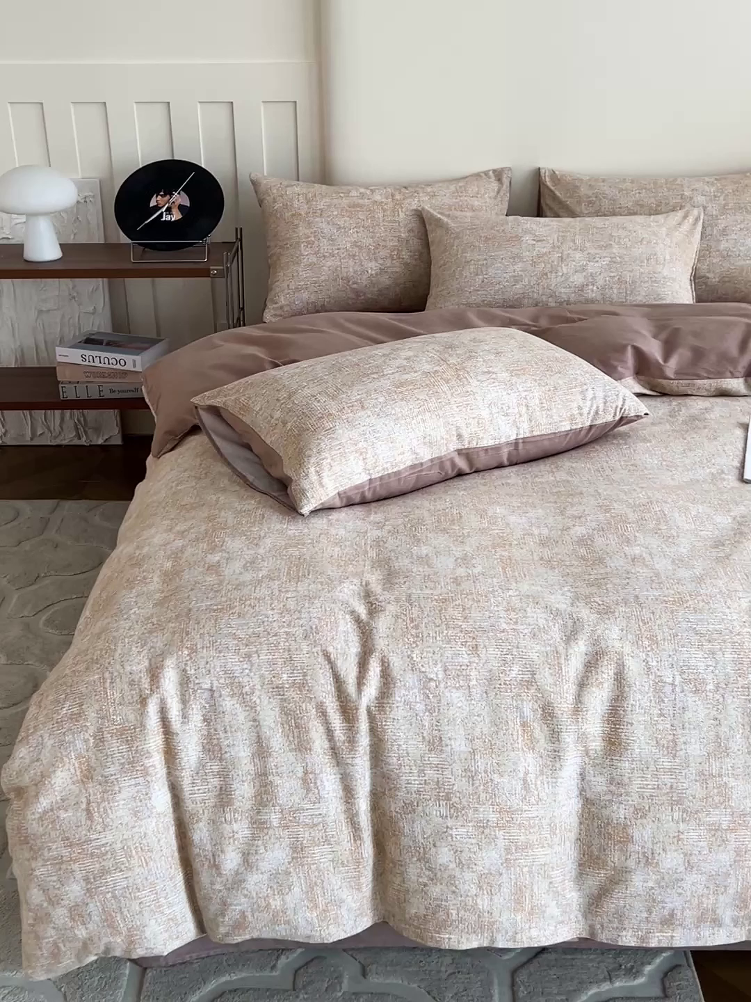 91家纺网 家纺一手货源 找家纺 盛馨家纺 2025新款秋冬复古北欧风百分百棉全棉纯棉磨毛加厚纯棉磨毛四件套 里约