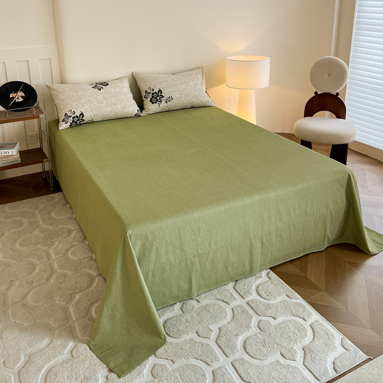 91家纺网 家纺一手货源 找家纺 盛馨家纺 2025新款秋冬复古北欧风百分百棉全棉纯棉磨毛加厚纯棉磨毛四件套 梦里寻花