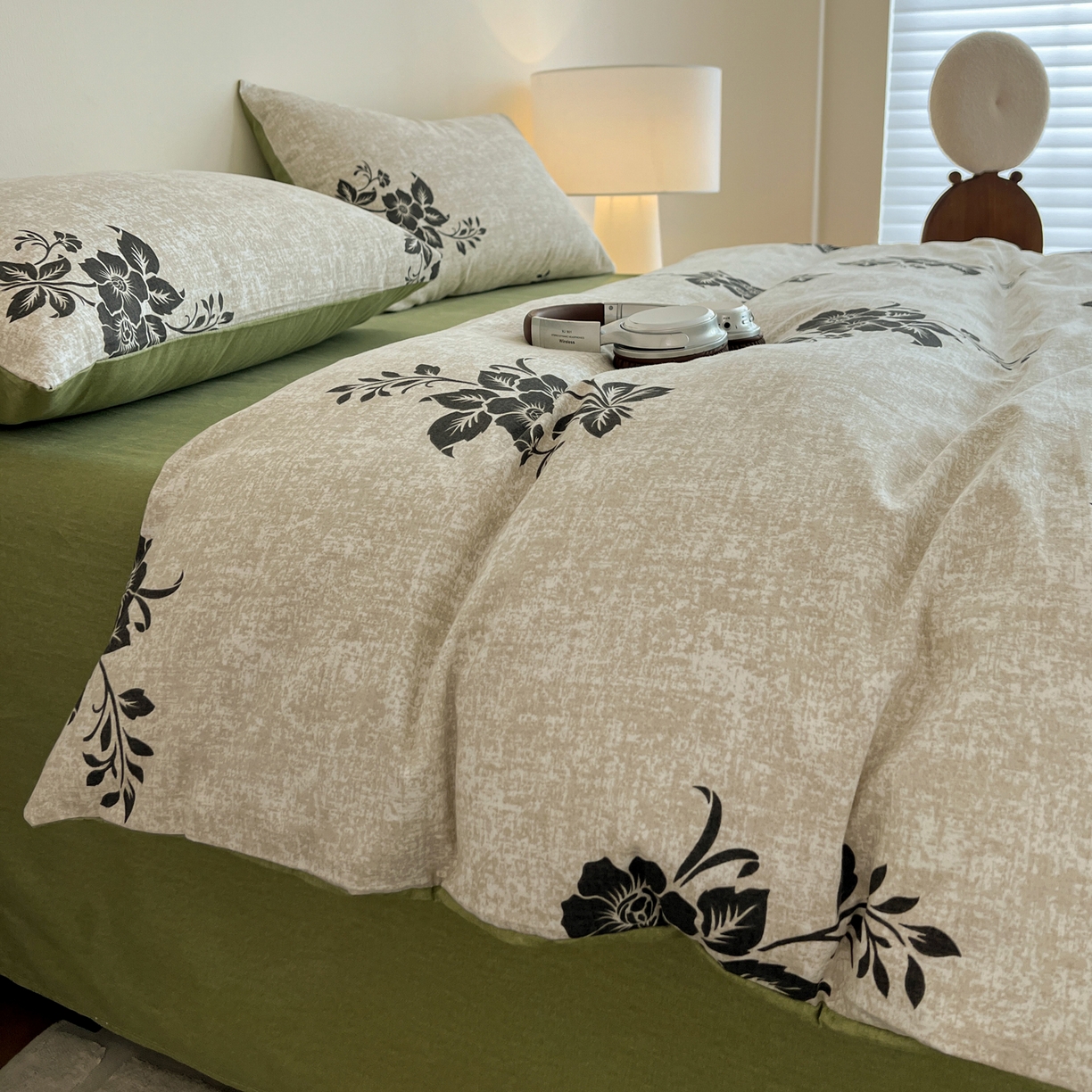 91家纺网 家纺一手货源 找家纺 盛馨家纺 2025新款秋冬复古北欧风百分百棉全棉纯棉磨毛加厚纯棉磨毛四件套 梦里寻花