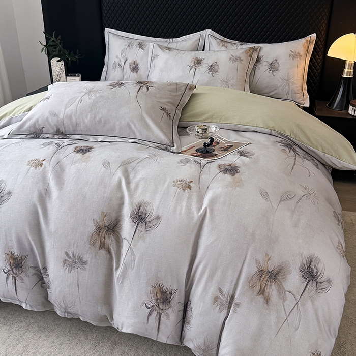 91家纺网 家纺一手货源 找家纺 金盛纺 2025新款全棉纯棉加厚磨毛印花四件套 嬉秋集