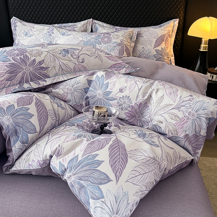 91家纺网 家纺一手货源 找家纺 金盛纺 2025新款全棉纯棉加厚磨毛印花四件套 禾风里