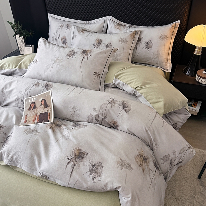 91家纺网 家纺一手货源 找家纺 金盛纺 2025新款全棉纯棉加厚磨毛印花四件套 嬉秋集