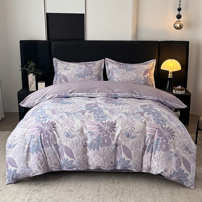 91家纺网 家纺一手货源 找家纺 金盛纺 2025新款全棉纯棉加厚磨毛印花四件套 禾风里