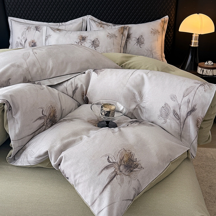 91家纺网 家纺一手货源 找家纺 金盛纺 2025新款全棉纯棉加厚磨毛印花四件套 嬉秋集