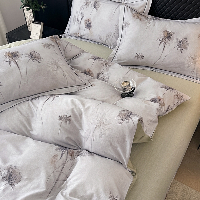 91家纺网 家纺一手货源 找家纺 金盛纺 2025新款全棉纯棉加厚磨毛印花四件套 嬉秋集