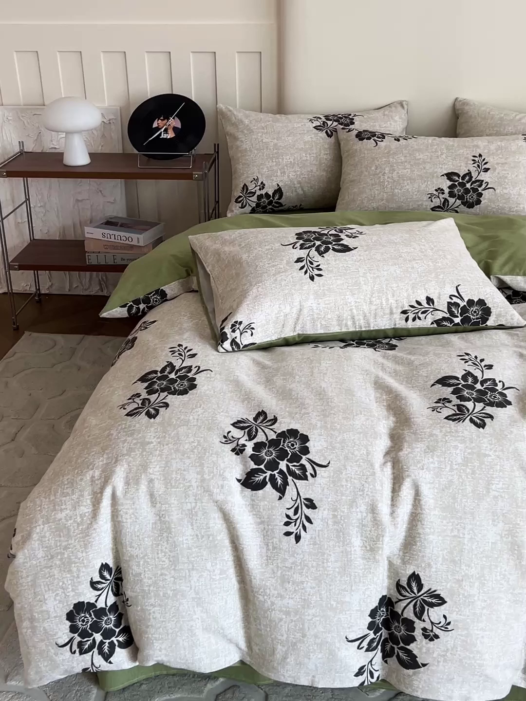 91家纺网 家纺一手货源 找家纺 盛馨家纺 2025新款秋冬复古北欧风百分百棉全棉纯棉磨毛加厚纯棉磨毛四件套 梦里寻花