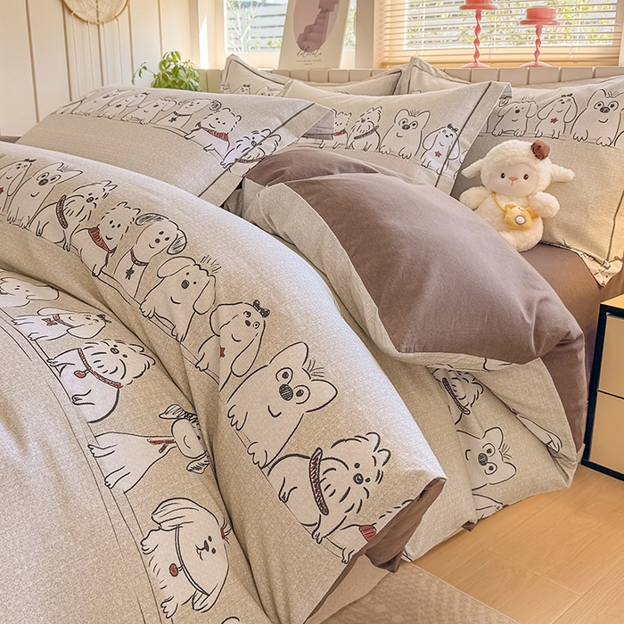 金盛纺 2025新款全棉纯棉加厚磨毛印花四件套 小奥汀