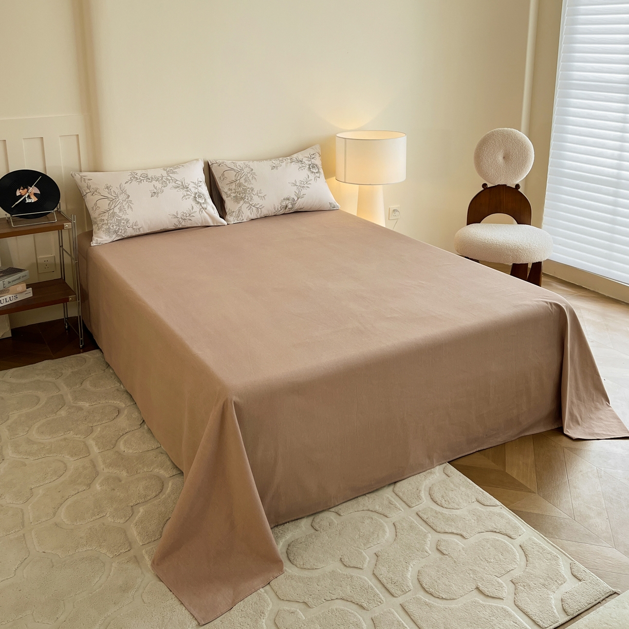 91家纺网 家纺一手货源 找家纺 盛馨家纺 2025新款秋冬复古北欧风百分百棉全棉纯棉磨毛加厚纯棉磨毛四件套 暖阳