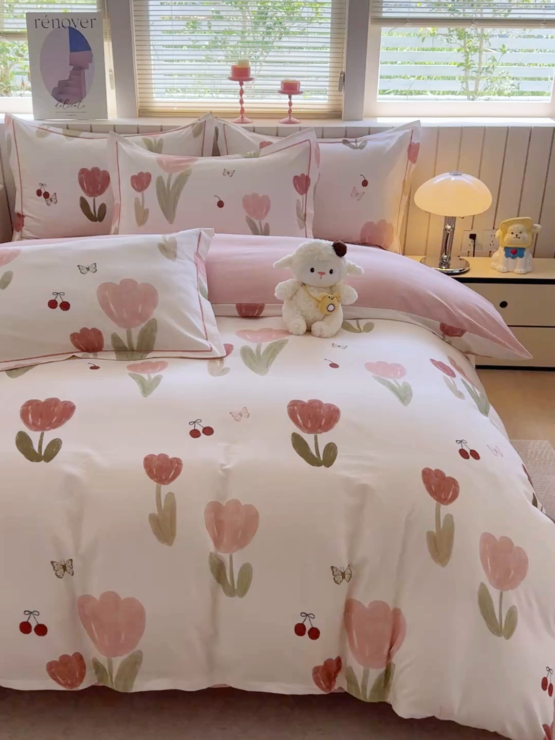 91家纺网 家纺一手货源 找家纺 金盛纺 2025新款全棉纯棉加厚磨毛印花四件套 蝴蝶千颂