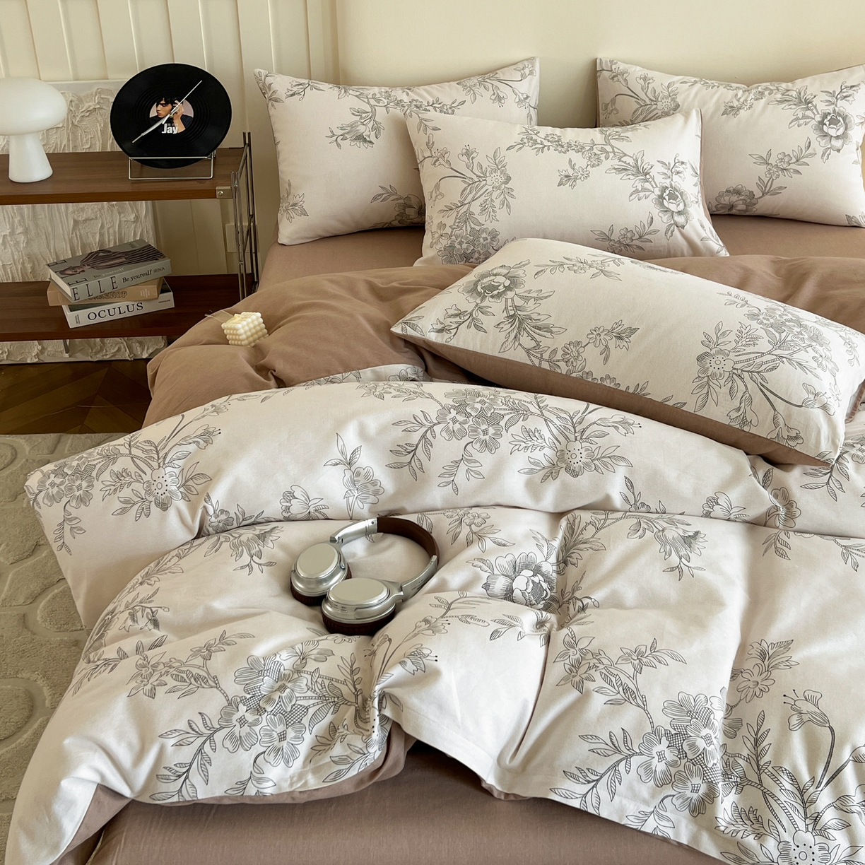 91家纺网 家纺一手货源 找家纺 盛馨家纺 2025新款秋冬复古北欧风百分百棉全棉纯棉磨毛加厚纯棉磨毛四件套 暖阳