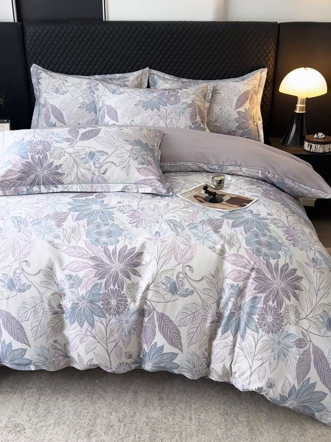 91家纺网 家纺一手货源 找家纺 金盛纺 2025新款全棉纯棉加厚磨毛印花四件套 禾风里