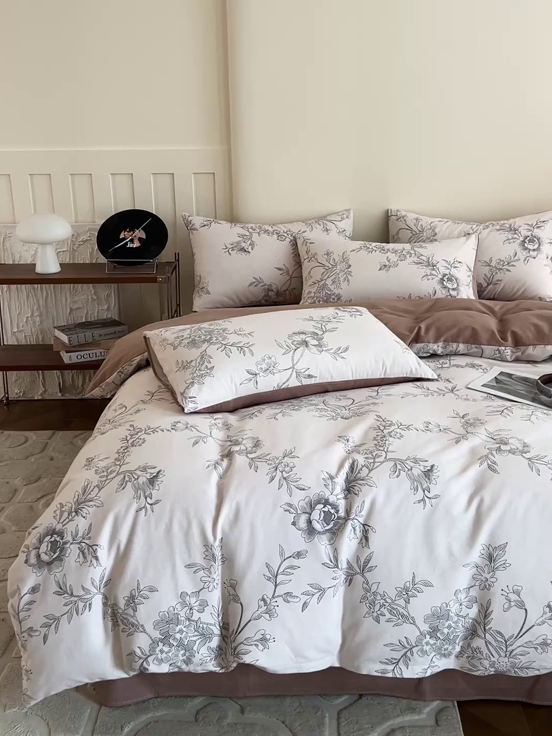 91家纺网 家纺一手货源 找家纺 盛馨家纺 2025新款秋冬复古北欧风百分百棉全棉纯棉磨毛加厚纯棉磨毛四件套 暖阳