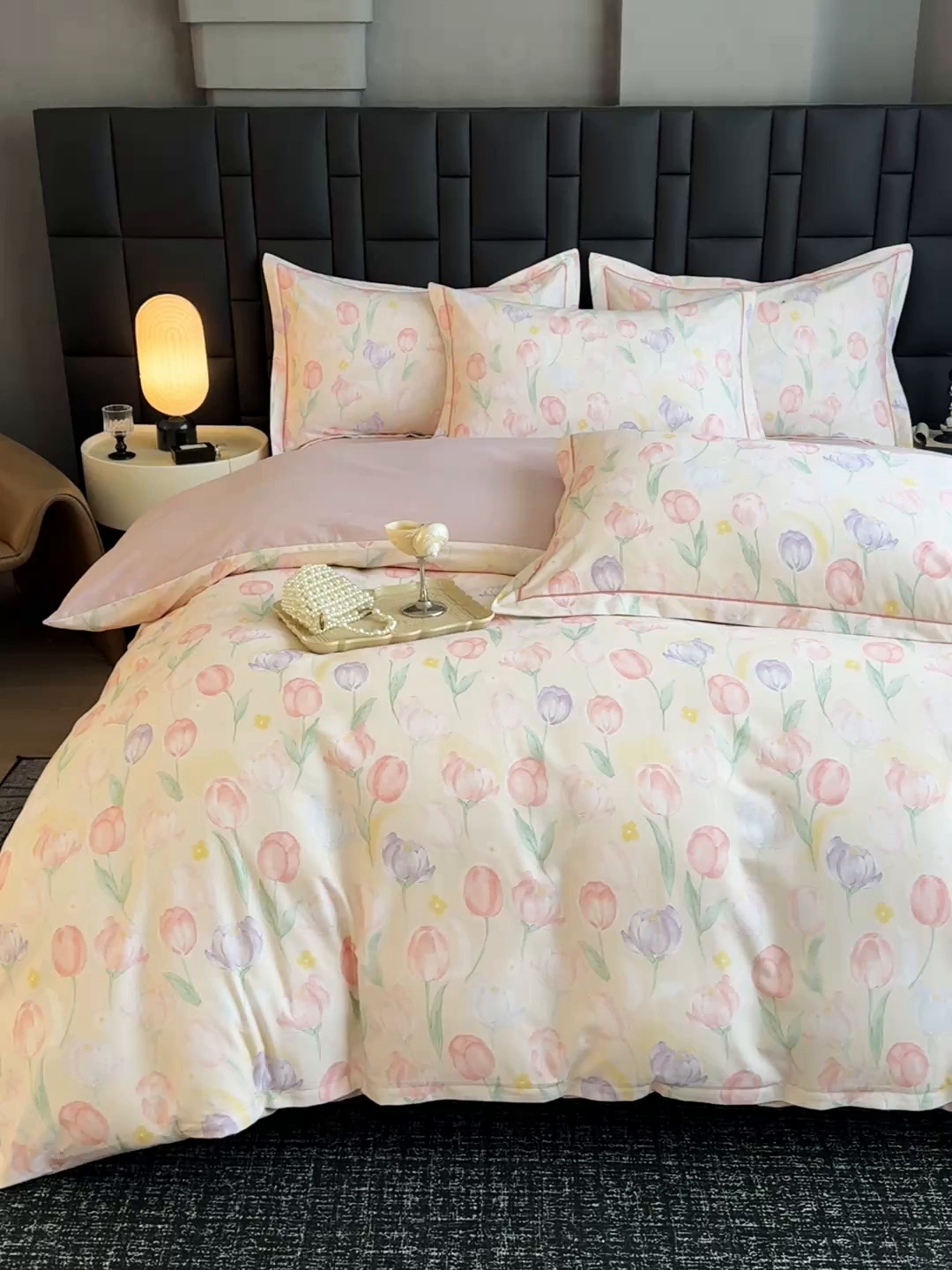 91家纺网 家纺一手货源 找家纺 金盛纺 2025新款全棉纯棉加厚磨毛印花四件套 春光郁金