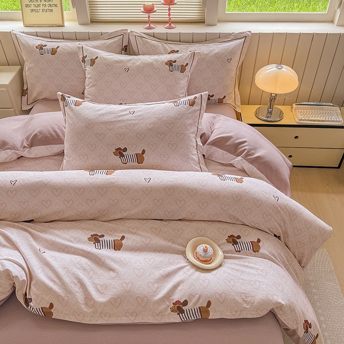 91家纺网 家纺一手货源 找家纺 （总）金盛纺 2025新款全棉纯棉加厚磨毛印花四件套