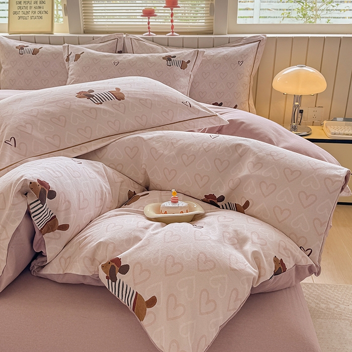 91家纺网 家纺一手货源 找家纺 （总）金盛纺 2025新款全棉纯棉加厚磨毛印花四件套