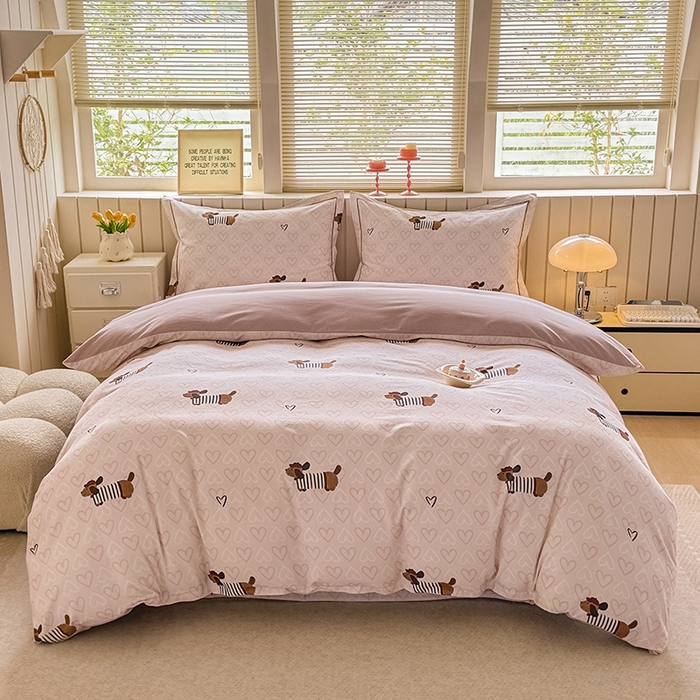 91家纺网 家纺一手货源 找家纺 （总）金盛纺 2025新款全棉纯棉加厚磨毛印花四件套