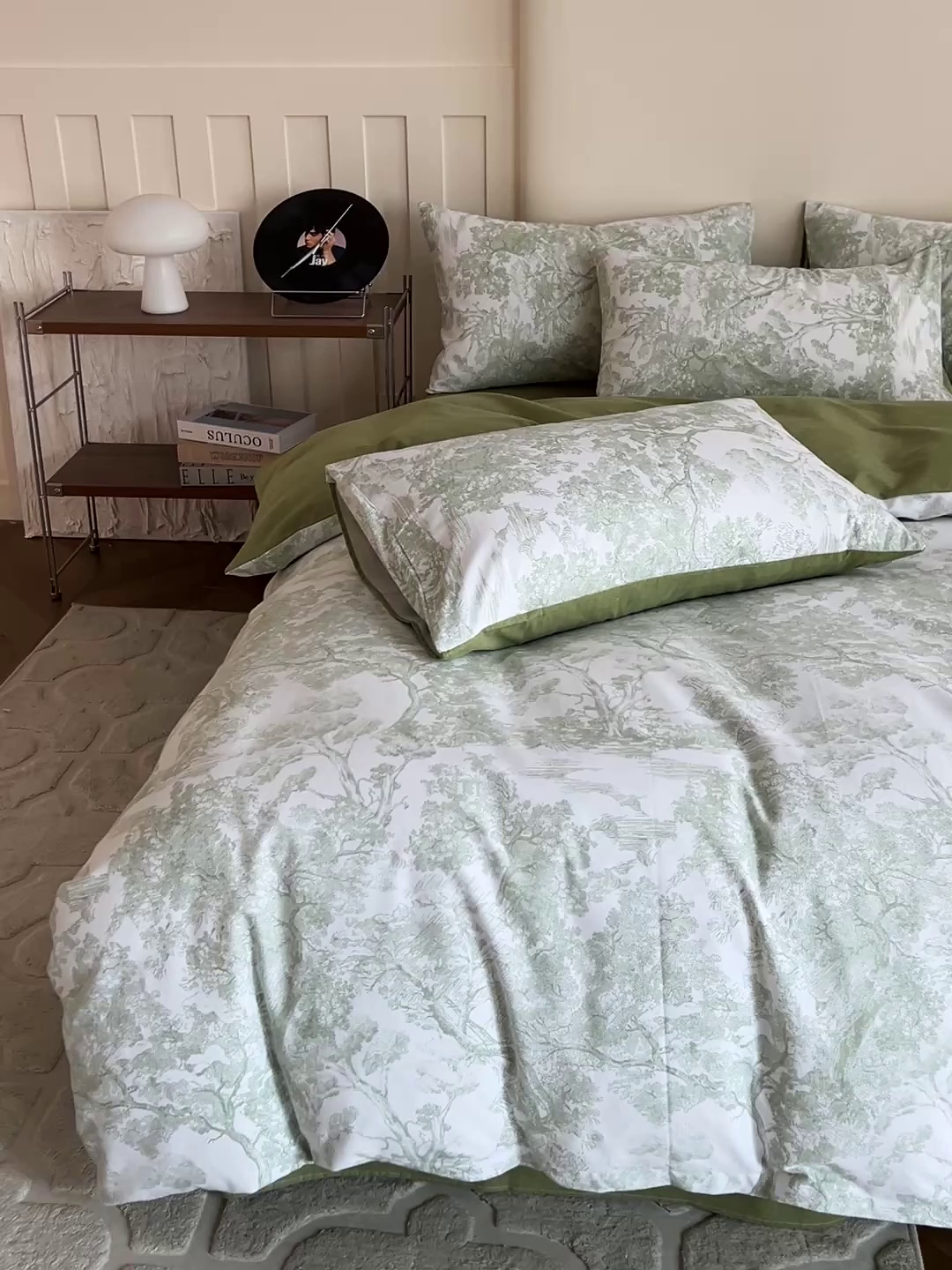 91家纺网 家纺一手货源 找家纺 盛馨家纺 2025新款秋冬复古北欧风百分百棉全棉纯棉磨毛加厚纯棉磨毛四件套 印象山水