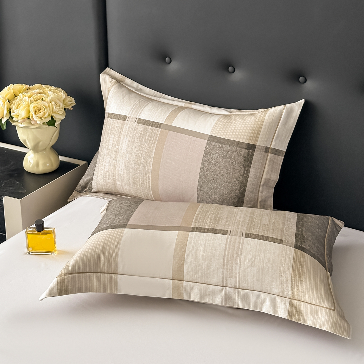 91家纺网 家纺一手货源 找家纺 益利多 2025新款纯棉A类全棉枕套加厚磨毛印花两只装枕头套信封开口48x74/50x80 时漫黄