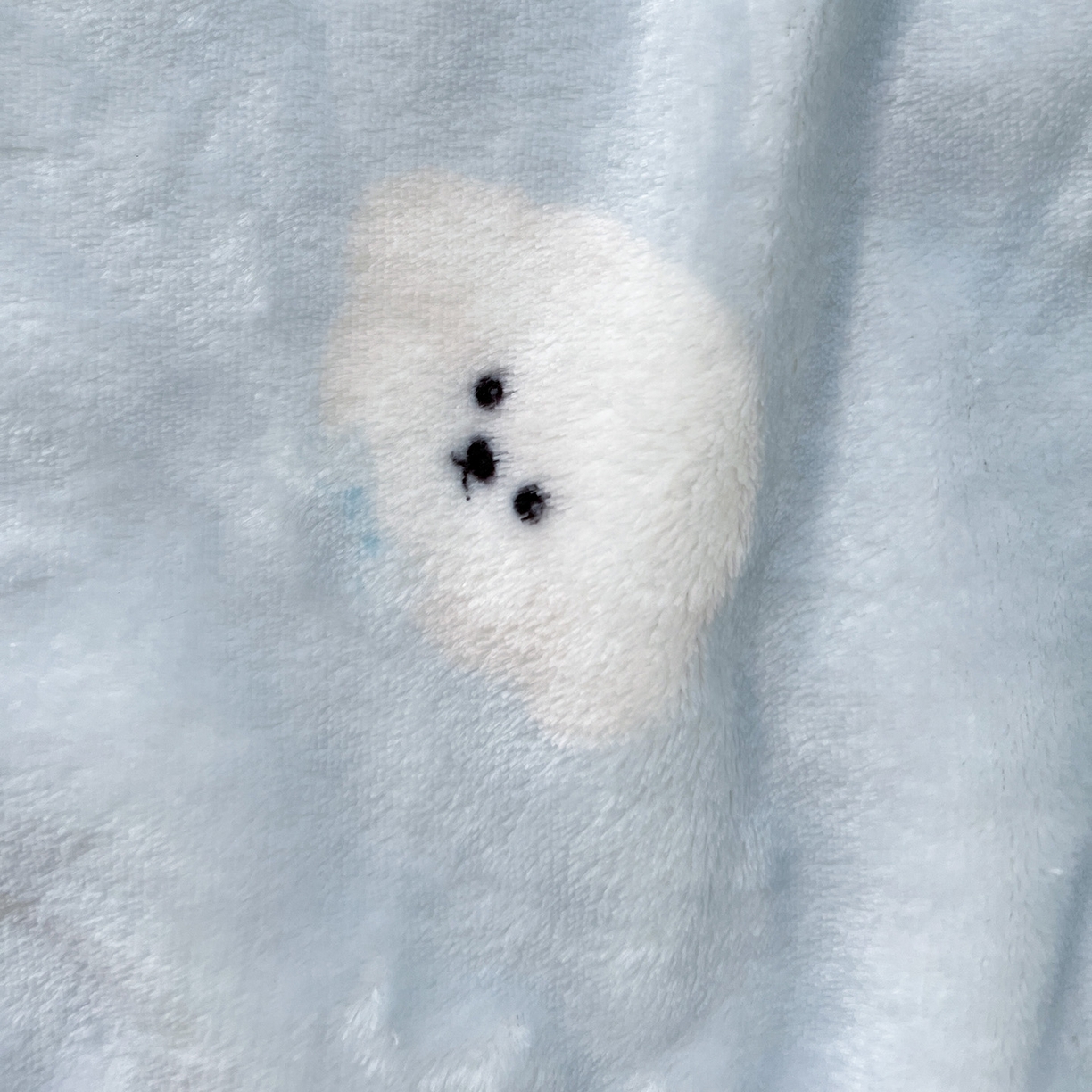 91家纺网 家纺一手货源 找家纺 初念 2025新款四季款双面牛奶绒多功能毛毯 可爱狗头-蓝