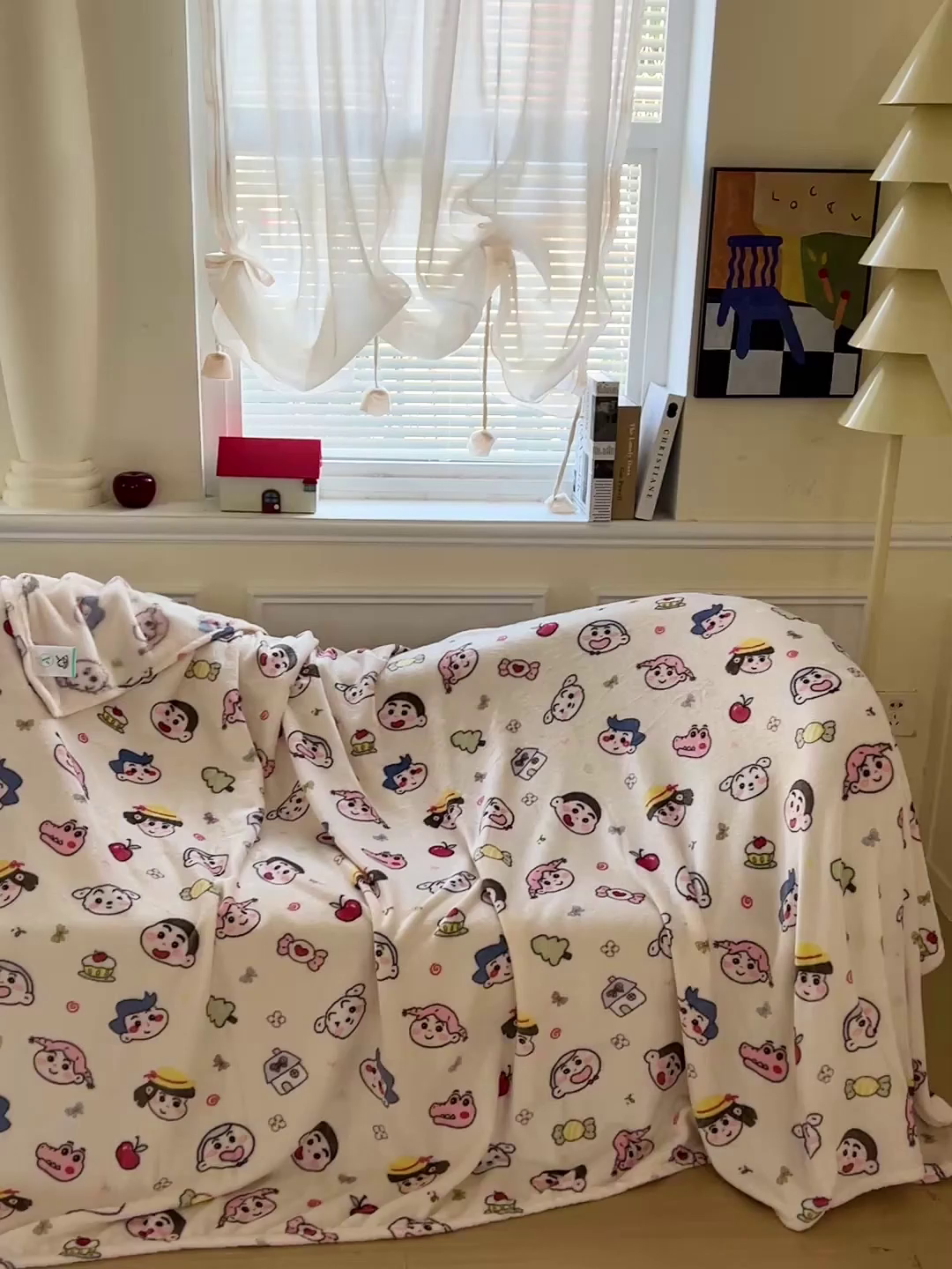 91家纺网 家纺一手货源 找家纺 初念 2025新款四季款双面牛奶绒多功能毛毯 糖果蜡笔