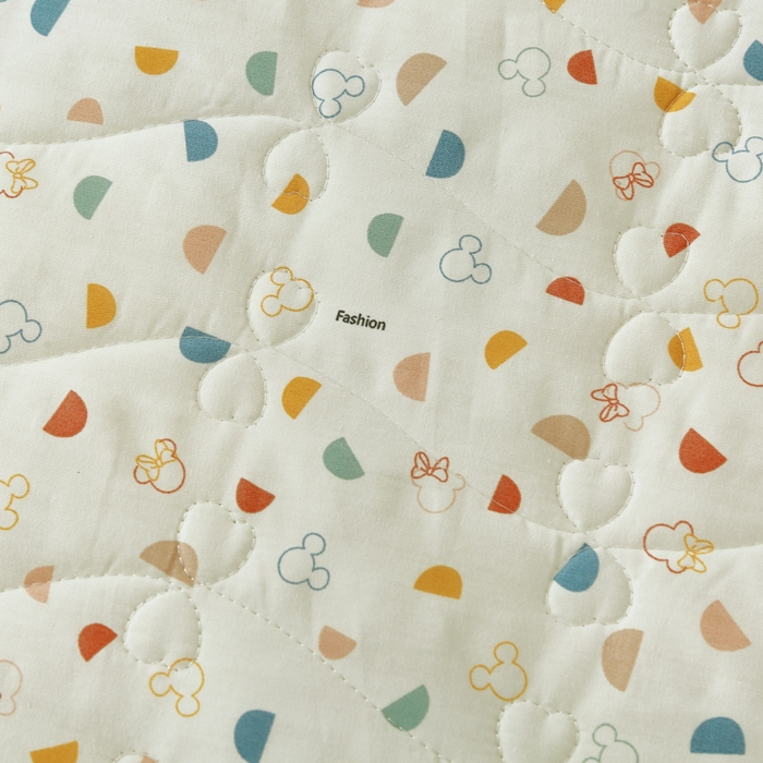 91家纺网 家纺一手货源 找家纺 益利多 2025新款130*70全棉斜纹夹棉绗缝小花边床盖纯棉加厚床盖三件套 欢乐派