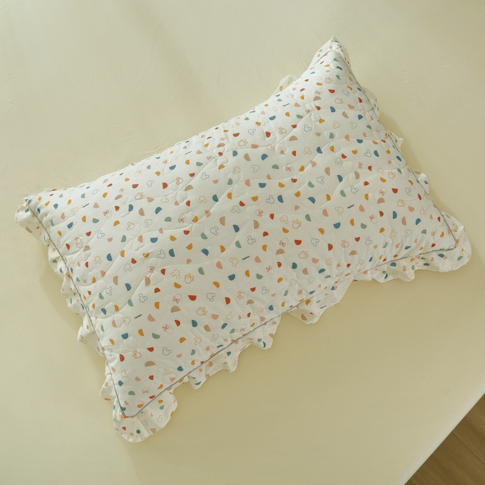 91家纺网 家纺一手货源 找家纺 益利多 2025新款130*70全棉斜纹夹棉绗缝小花边床盖纯棉加厚床盖三件套 欢乐派