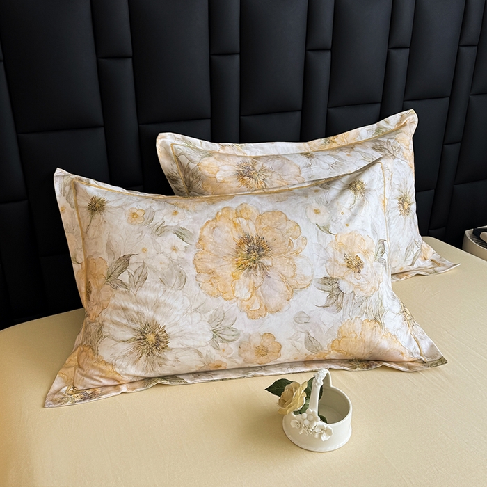 91家纺网 家纺一手货源 找家纺 金盛纺 2025新款全棉纯棉加厚磨毛印花四件套 豆蔻年华