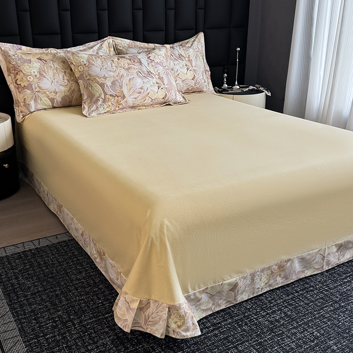 91家纺网 家纺一手货源 找家纺 金盛纺 2025新款全棉纯棉加厚磨毛印花四件套 弥斯