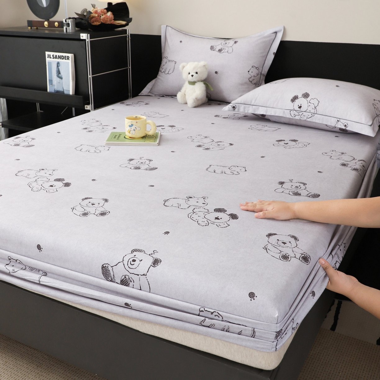 91家纺网 家纺一手货源 找家纺 （总）金盛纺 2025新款全棉纯棉加厚磨毛印花单品床笠 床笠单件