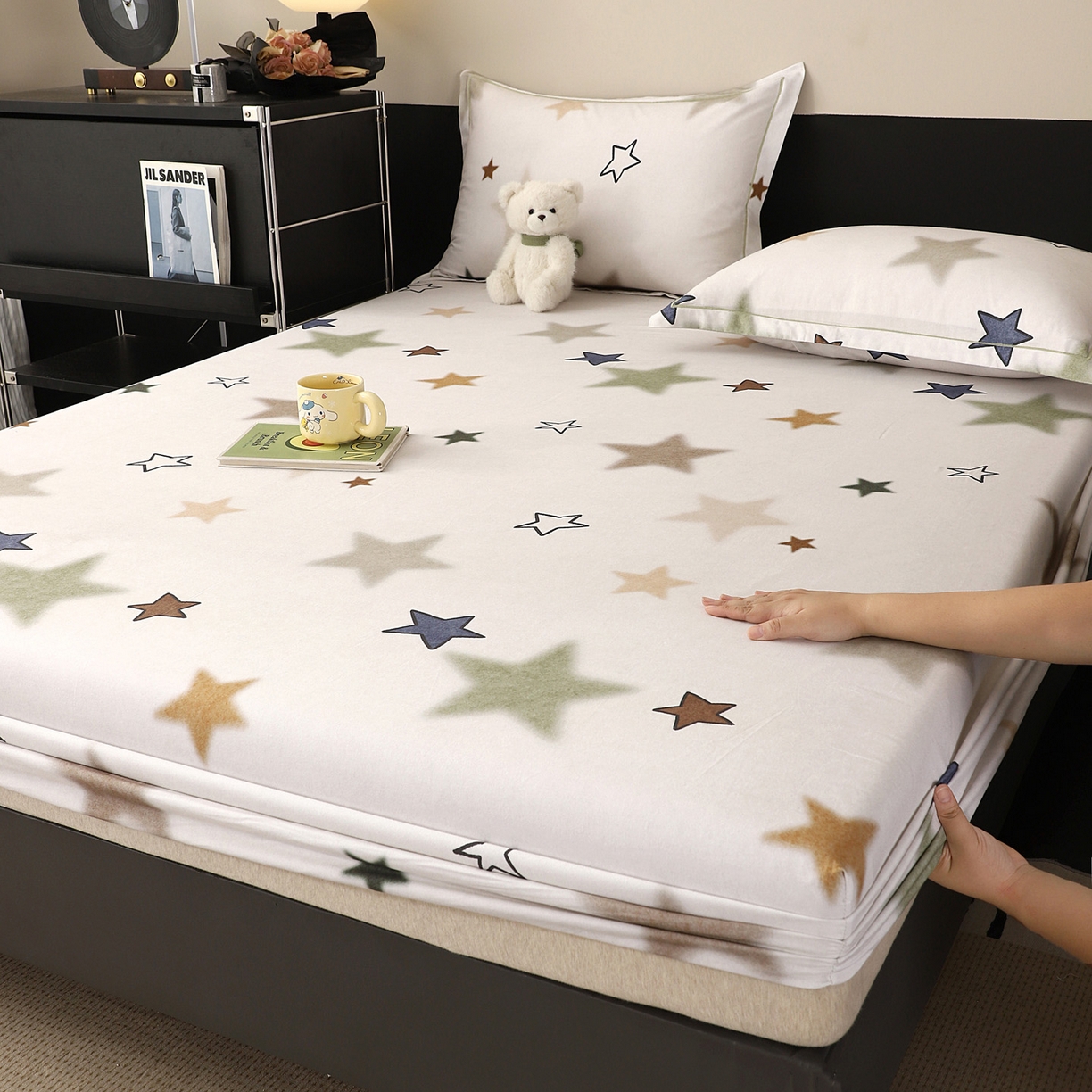 91家纺网 家纺一手货源 找家纺 （总）金盛纺 2025新款全棉纯棉加厚磨毛印花单品床笠 床笠单件