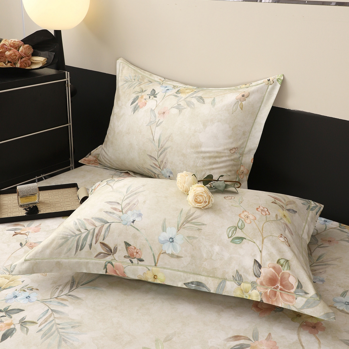 91家纺网 家纺一手货源 找家纺 金盛纺 2025新款全棉纯棉加厚磨毛印花单品床笠 床笠单件 美伊