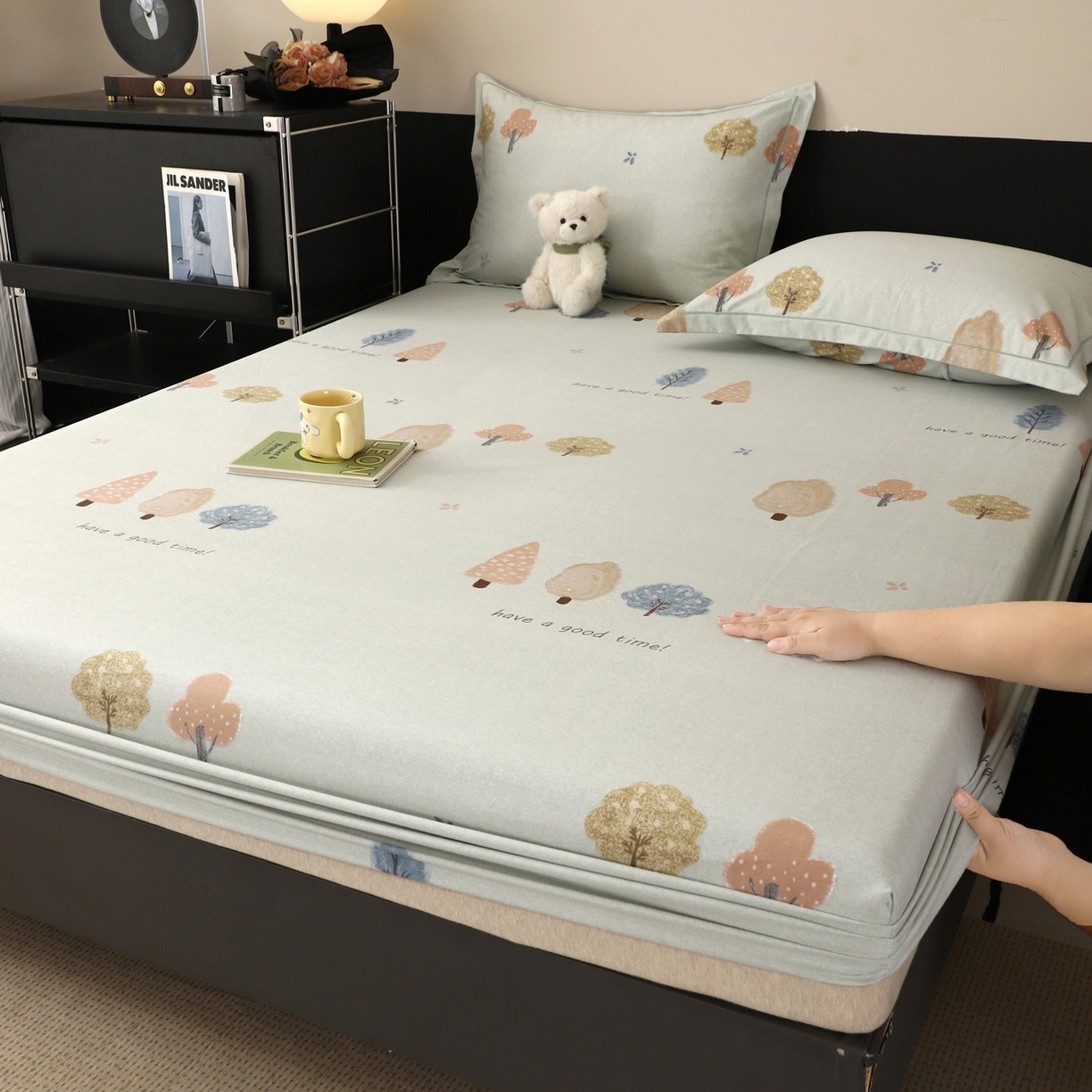 91家纺网 家纺一手货源 找家纺 （总）金盛纺 2025新款全棉纯棉加厚磨毛印花单品床笠 床笠单件