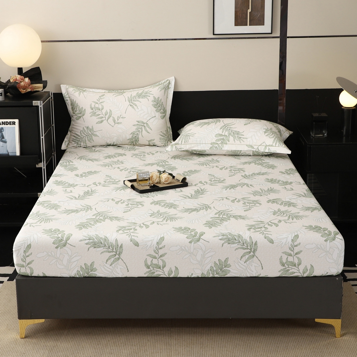 91家纺网 家纺一手货源 找家纺 金盛纺 2025新款全棉纯棉加厚磨毛印花单品床笠 床笠单件 风和日暖