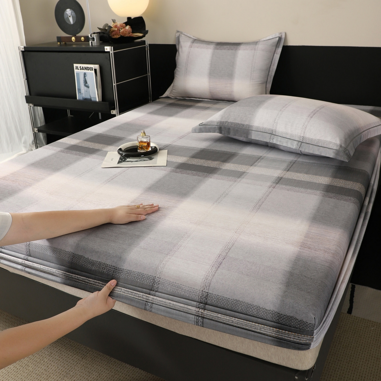 91家纺网 家纺一手货源 找家纺 金盛纺 2025新款全棉纯棉加厚磨毛印花单品床笠 床笠单件 轻织漫冬