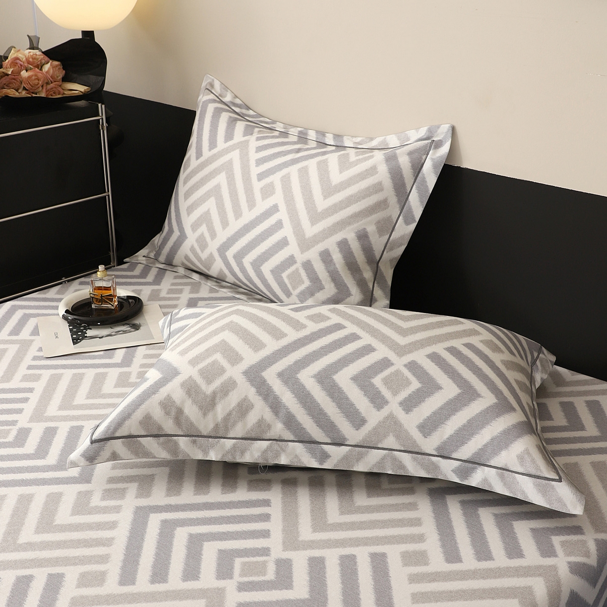 91家纺网 家纺一手货源 找家纺 金盛纺 2025新款全棉纯棉加厚磨毛印花单品床笠 床笠单件 半舟