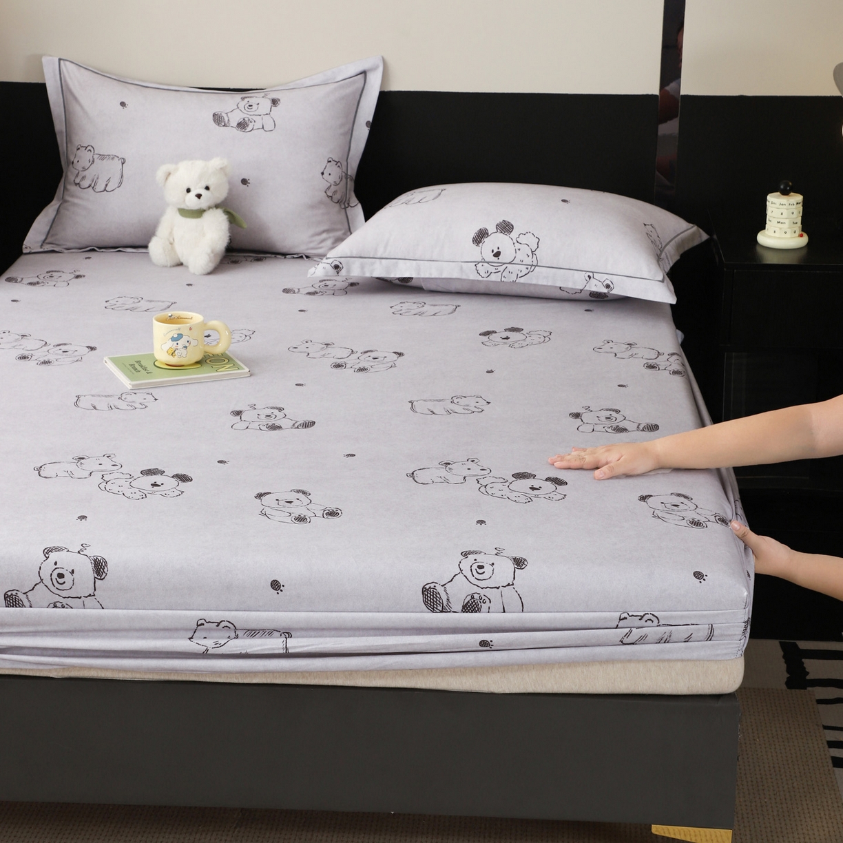 91家纺网 家纺一手货源 找家纺 金盛纺 2025新款全棉纯棉加厚磨毛印花单品床笠 床笠单件 吉唛