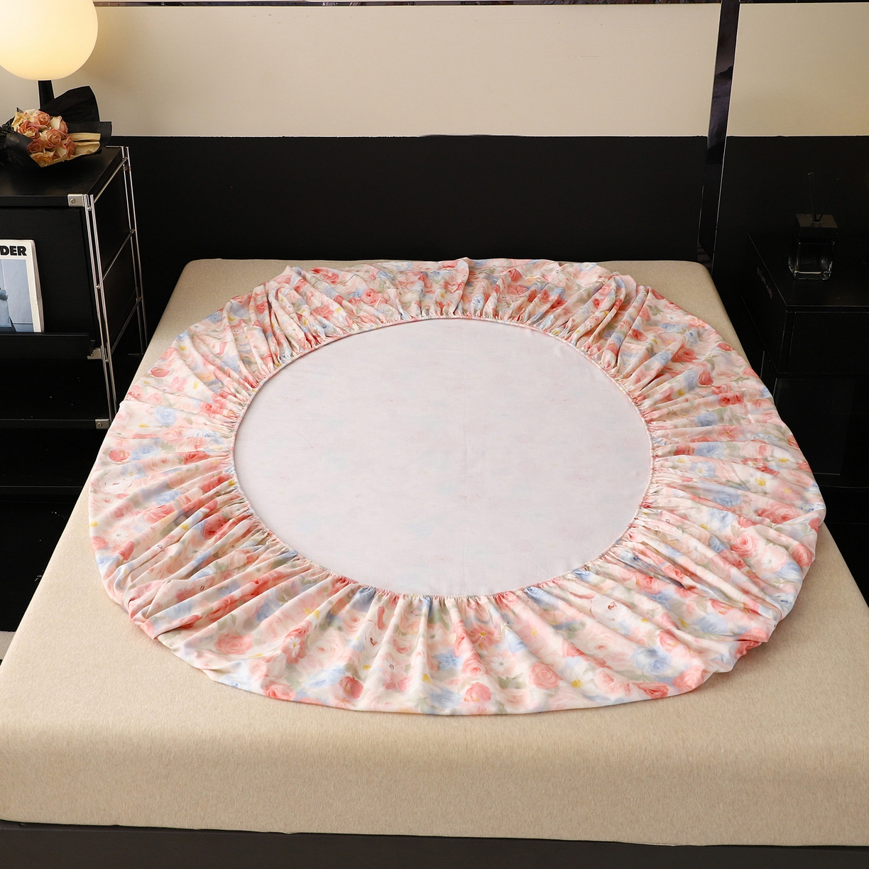 91家纺网 家纺一手货源 找家纺 金盛纺 2025新款全棉纯棉加厚磨毛印花单品床笠 床笠单件 甜梦荼语