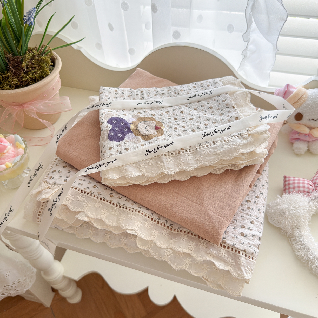 91家纺网 家纺一手货源 找家纺 初念 2025新款1云感双层纱四件套-梦华 梦华-狮子唱片