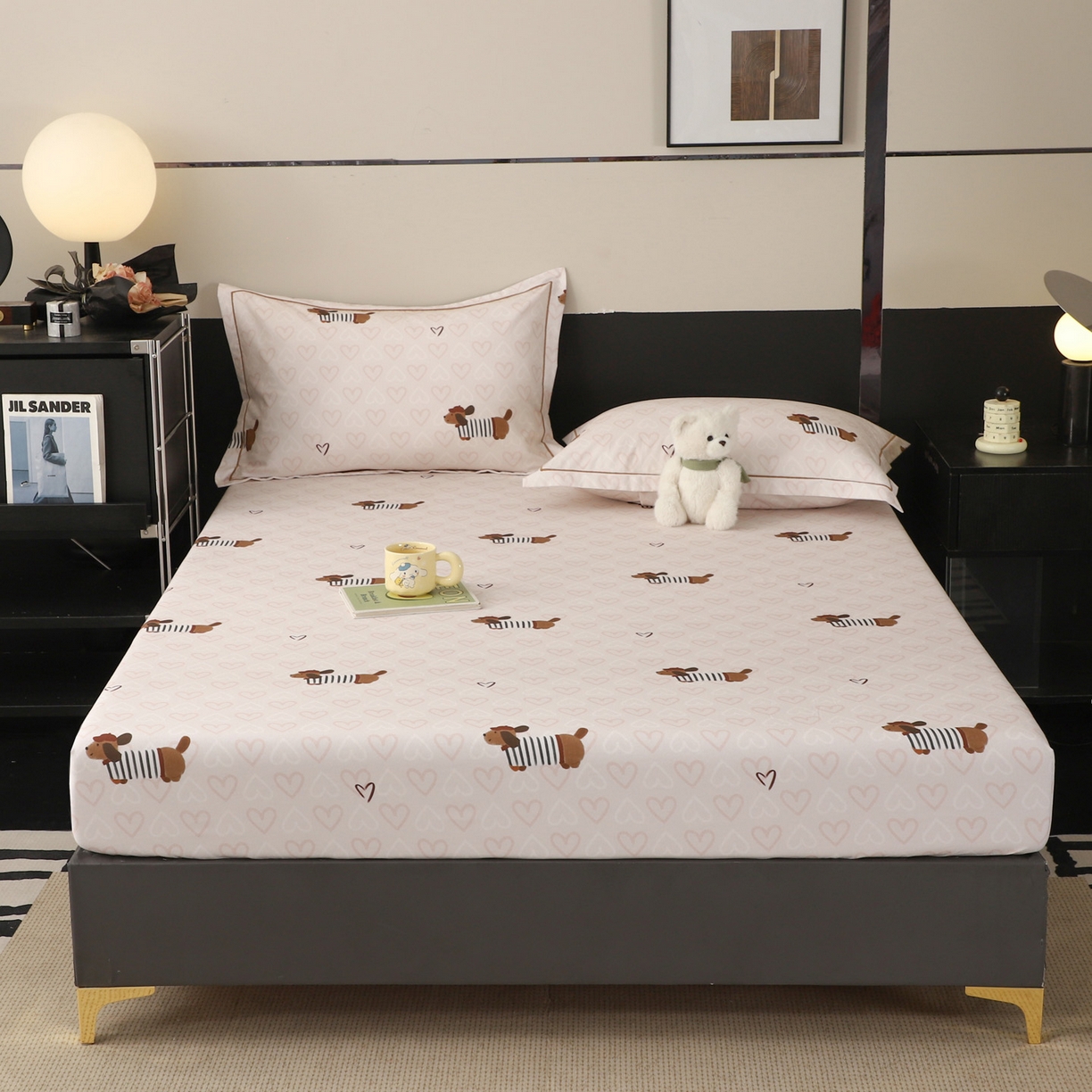 91家纺网 家纺一手货源 找家纺 （总）金盛纺 2025新款全棉纯棉加厚磨毛印花单品床笠 床笠单件