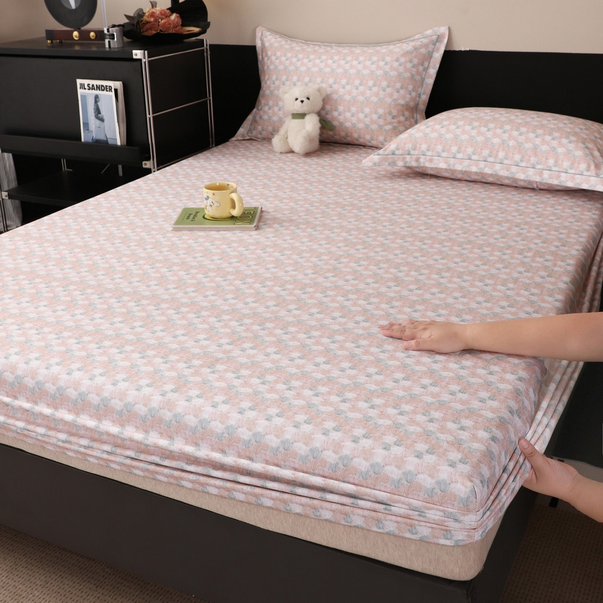 91家纺网 家纺一手货源 找家纺 （总）金盛纺 2025新款全棉纯棉加厚磨毛印花单品床笠 床笠单件