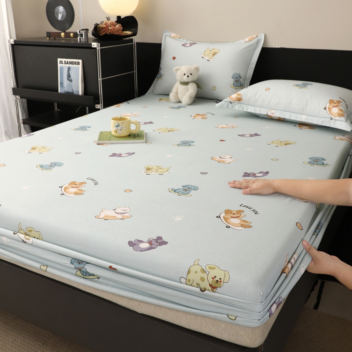 91家纺网 家纺一手货源 找家纺 （总）金盛纺 2025新款全棉纯棉加厚磨毛印花单品床笠 床笠单件