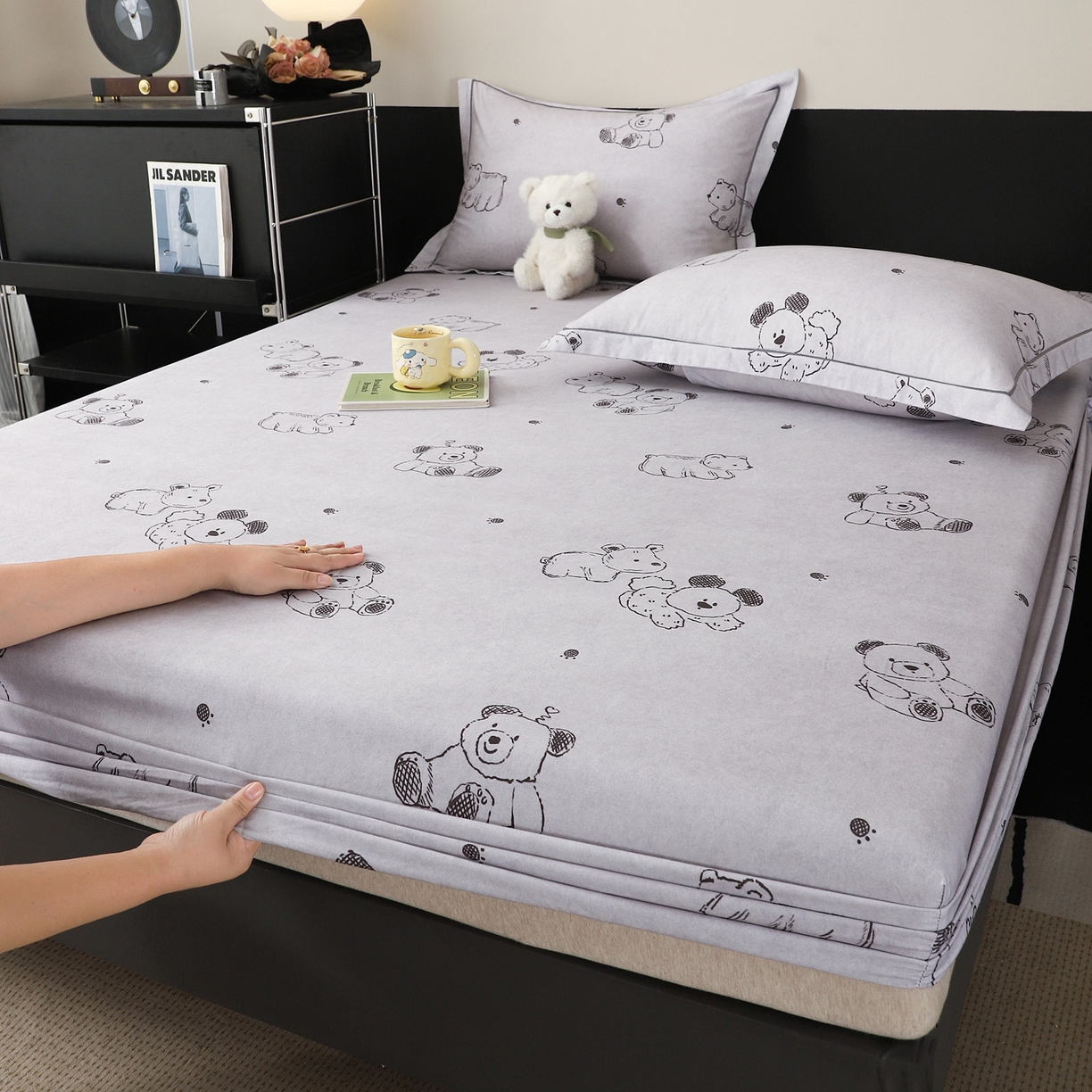 91家纺网 家纺一手货源 找家纺 金盛纺 2025新款全棉纯棉加厚磨毛印花单品床笠 床笠单件 吉唛