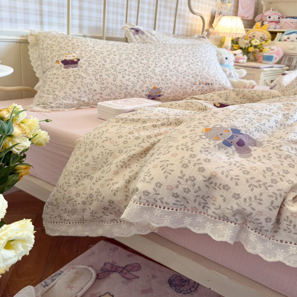 初念 2025新款1云感双层纱四件套-梦华 梦华-复古浪漫