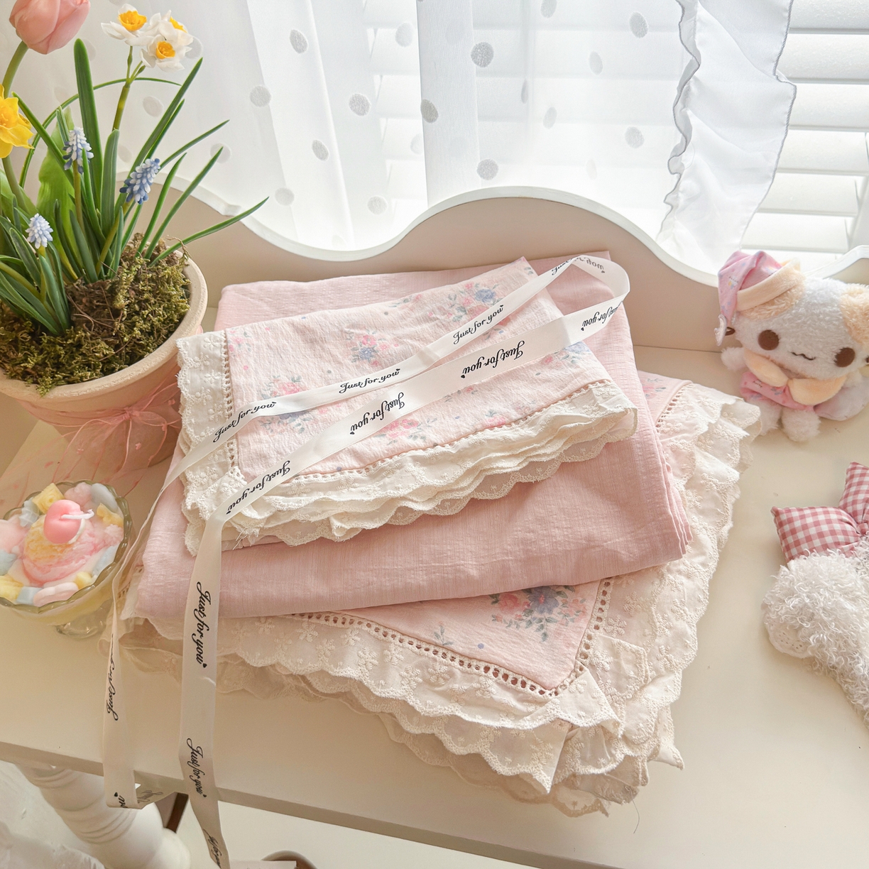 91家纺网 家纺一手货源 找家纺 初念 2025新款1云感双层纱四件套-梦华 梦华-芊芊花海