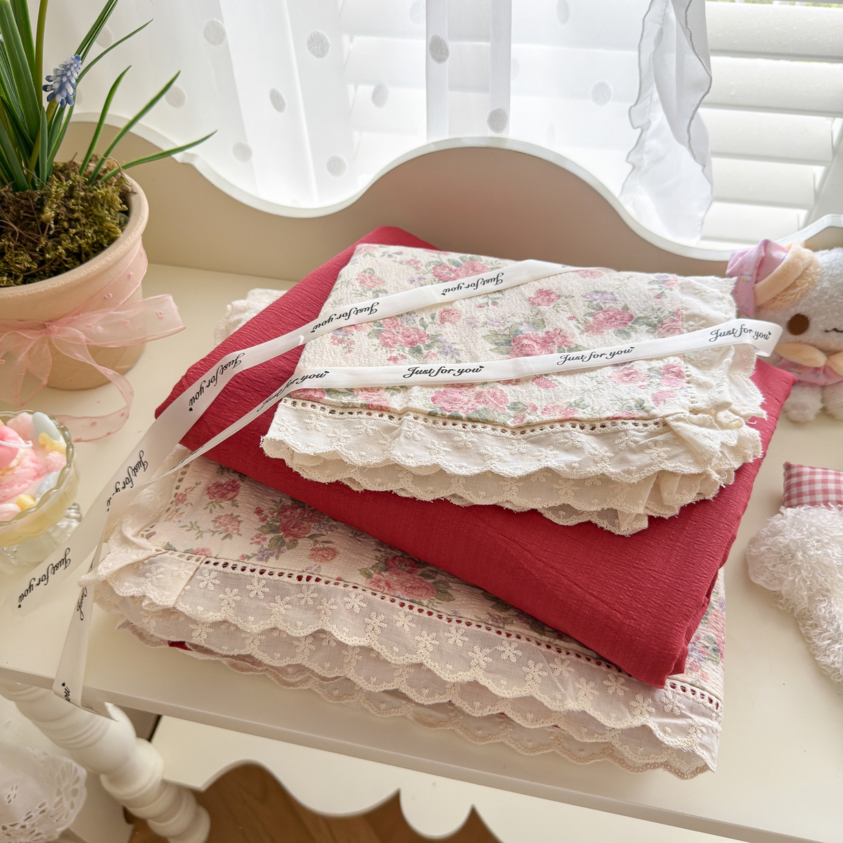 91家纺网 家纺一手货源 找家纺 初念 2025新款1云感双层纱四件套-梦华 梦华-星眠云野